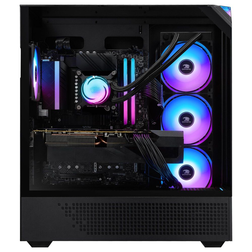 iBUYPOWER Element Gaming Desktop PC | AMD Ryzen 7 9850X3D - 32GB RAM - AMD Radeon RX 9070XT Graphics - 1TB SSD in Black, , large