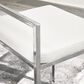 Ashley Madanere Bar Stool Set of 2 in White/Chrome Finish, , large