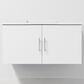 Lexora Home Geneva 36" Single Bathroom Vanity in Glossy White with 2 cm White Quartz Top and Rectangular Sink, , large