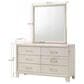 Crown Mark Charlie 6-Drawers Dresser and Mirror in White, , large