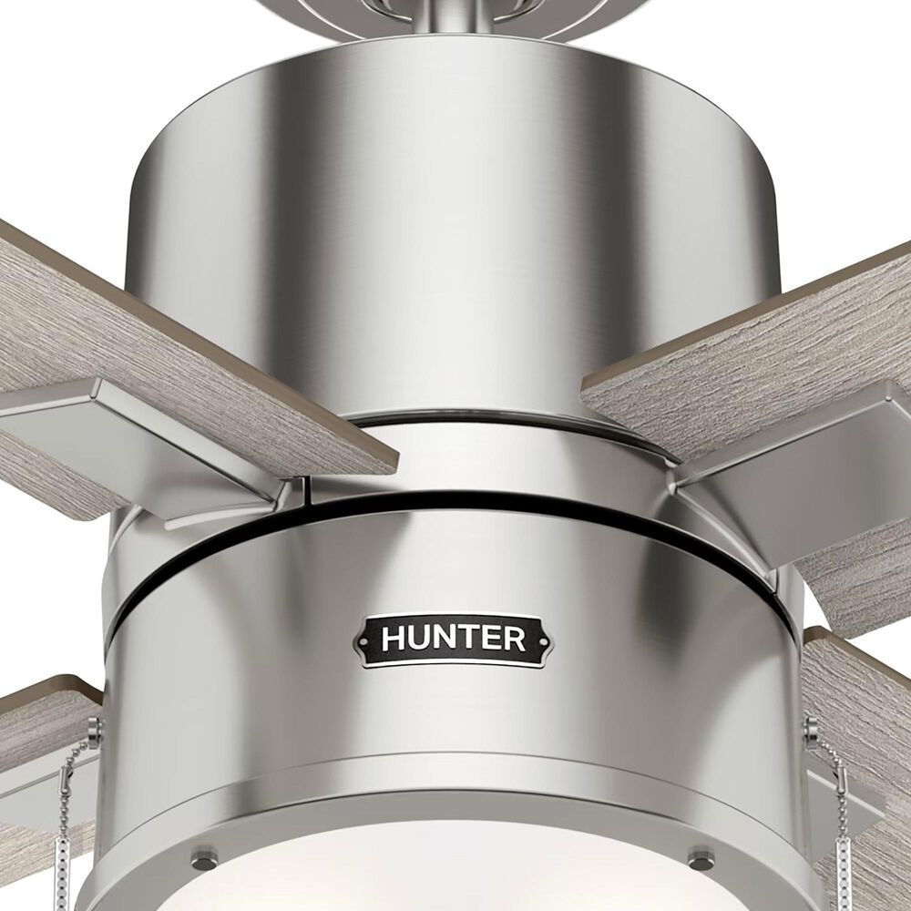 Hunter Beck 42&quot; Ceiling Fan with LED Lights in Brushed Nickel, , large