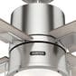 Hunter Beck 42" Ceiling Fan with LED Lights in Brushed Nickel, , large