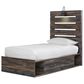Signature Design by Ashley Drystan 5 Piece Twin Dual Storage Bed Set in Brown Rustic, , large