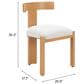 Zuo Modern Tiana Side Chair with Natural Frame in Beige, , large