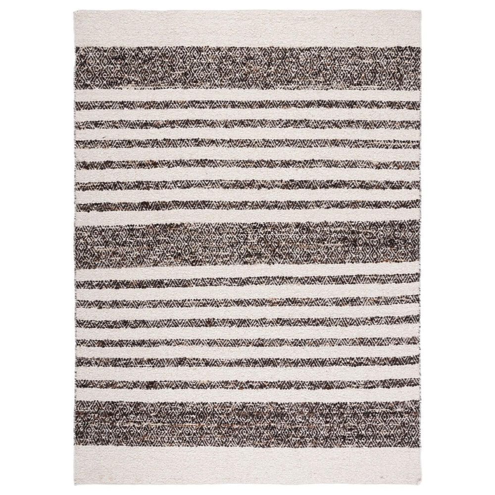 Safavieh Natura NAT329Z 8" x 10" Black and Ivory Area Rug, , large