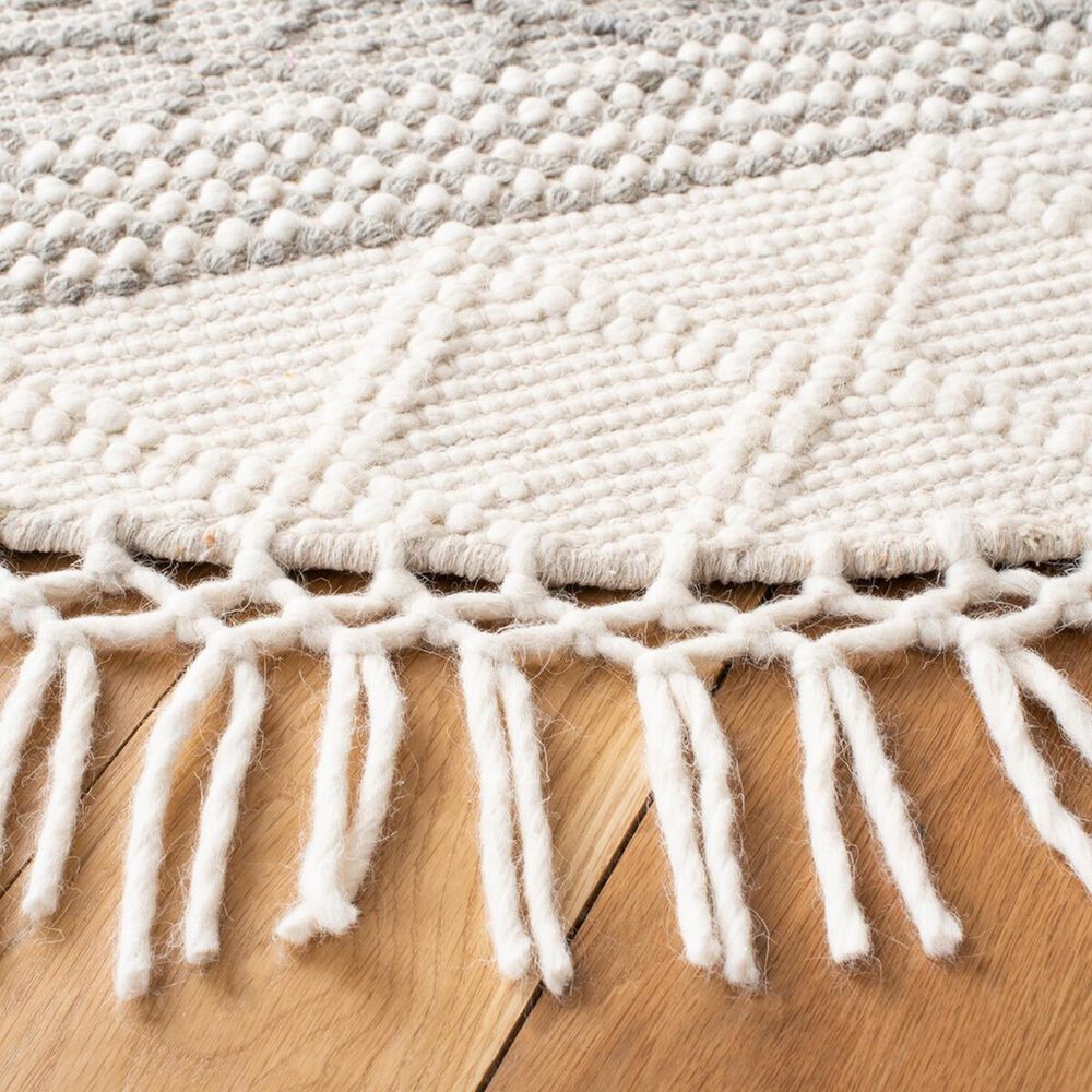 Safavieh Natura NAT859A 6&#39; Round Ivory and Grey Area Rug, , large