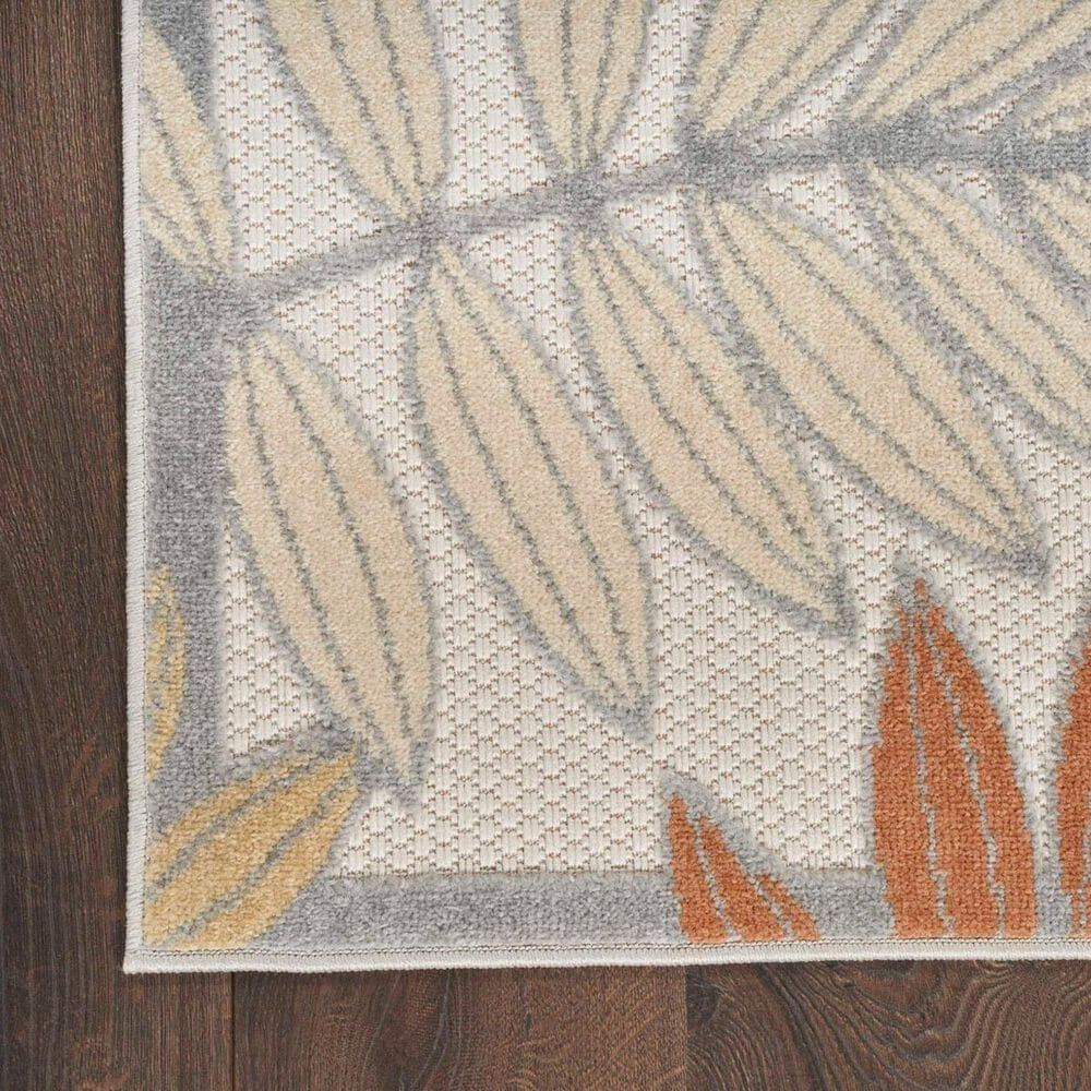 Nourison Aloha 2&#39;3&quot; x 8&#39; Blue and Mocha Indoor/Outdoor Runner, , large