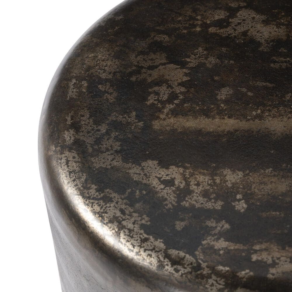 Four Hands Venetia Outdoor End Table in Distressed Bronze, , large