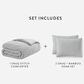 Sunday Citizen 3-Piece Snug Stitch Queen Comforter Set in Cloud Gray, , large