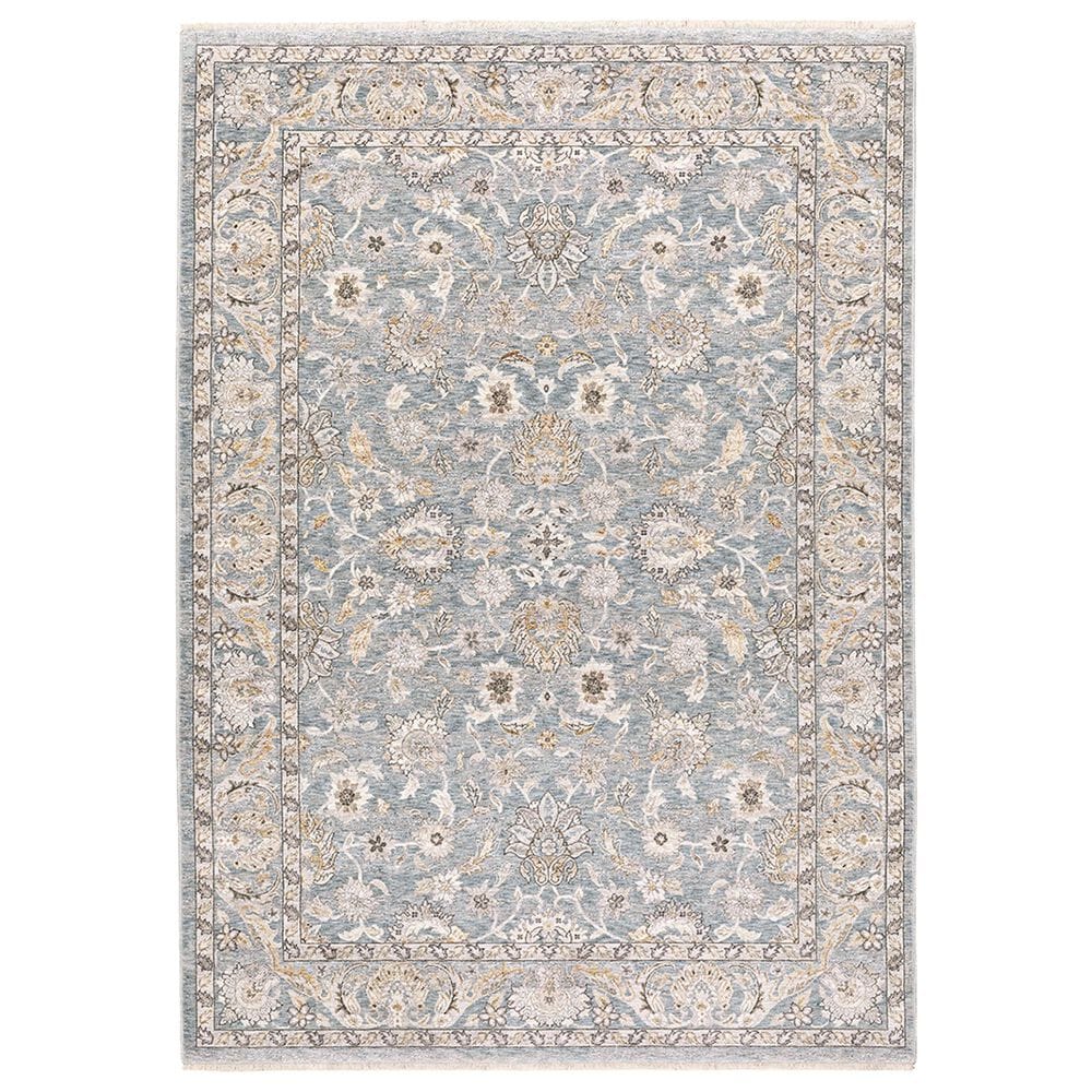 Oriental Weavers Maharaja Nepal 70E 7"10" x 10"10" Blue and Ivory Area Rug, , large