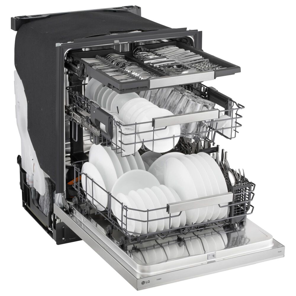 LG 24" Built-In Pocket Handle Dishwasher with 3rd Rack in PrintProof Stainless Steel, , large