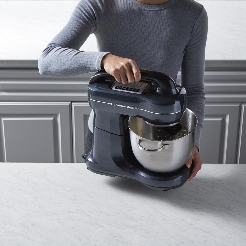 Hamilton Beach 4-Quart Stand Mixer with 7 Speed and Top Handle in Black, , large