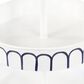 Maple and Jade 26" Farmhouse Metal 3-Tier Server in White and Navy Blue, , large