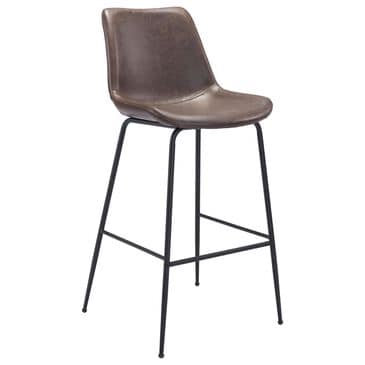 Zuo Modern Byron Barstool in Brown, , large