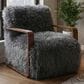 Furniture of America Neyra Long-Haired Accent Chair in Charcoal Gray, , large