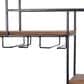 Maple and Jade 7-Bottle Display Wall Wine Rack in Matte Black and Brown, , large