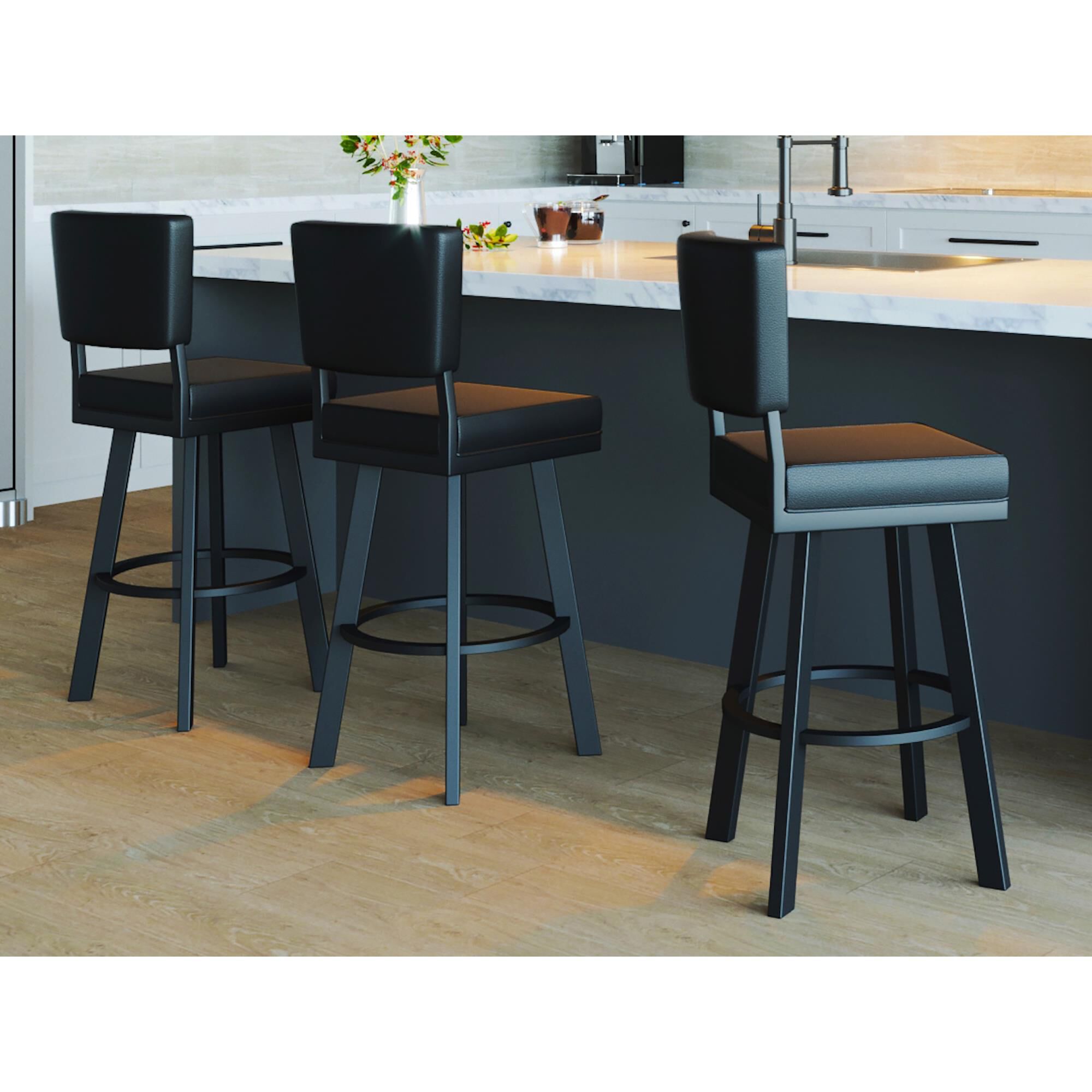 Matte black counter height stools outlet