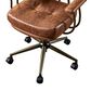 HOMLUX Executive Office Chair with Suede Fabric Cushion in Dark Brown, , large
