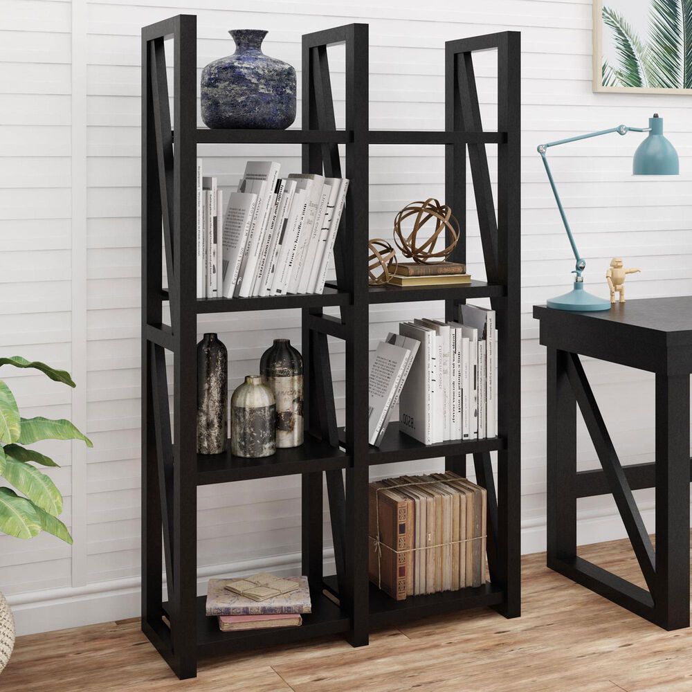 DHP Huntsville Bookcase/Room Divider in Black, , large