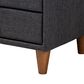 Baxton Studio Claverie 2-Drawer Nightstand in Charcoal, , large