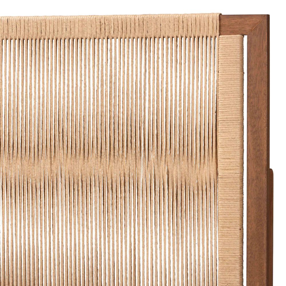 Baxton Studio Holitz King Headboard in Walnut Brown and Light Brown, , large