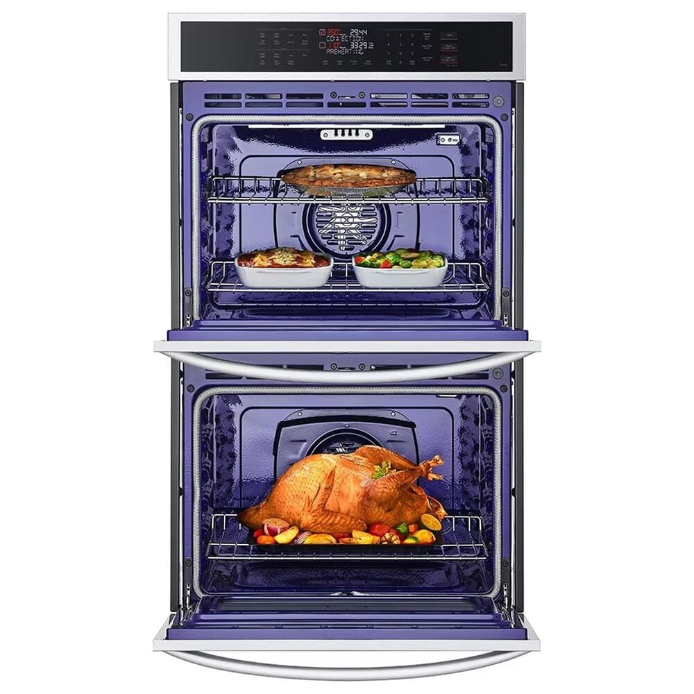 LG 30&quot; Double Wall Oven with Convection and Air Fry in Stainless Steel, , large