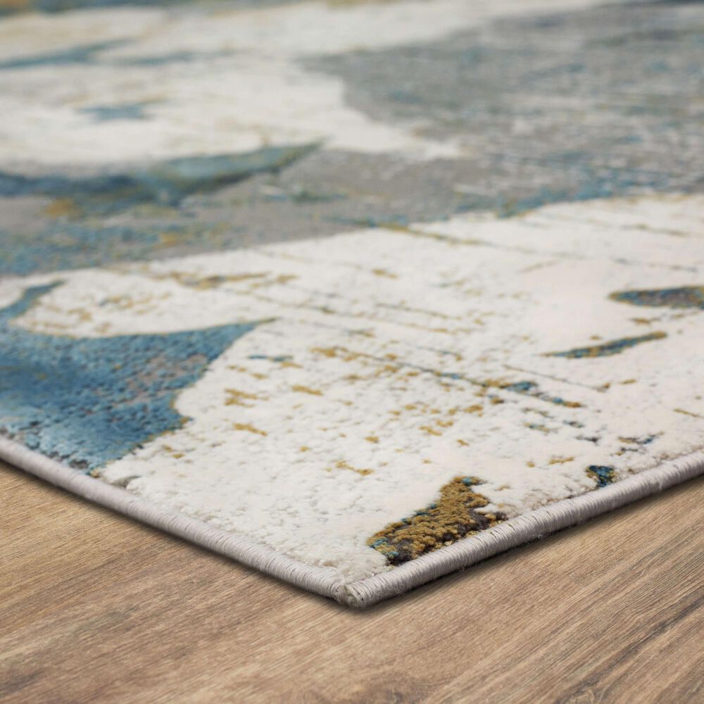 Karastan Tryst Nuvole 2&#39;6&quot; x 8&#39; Grey and Blue Runner, , large