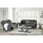 Ashley Frohn Manual Reclining Sofa in Graphite, , large