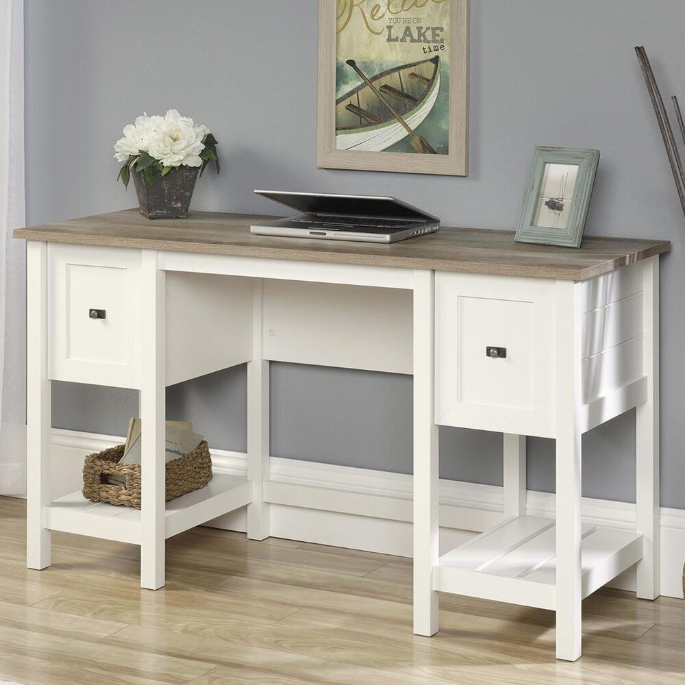Sauder Cottage Road Desk in Soft White, , large