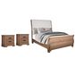 New Heritage Coventry Hall 3-Piece King Sleigh Bed with Two Nightstands in Pecan, , large