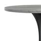 Leisuremod LeisureMod Verve Collection 36 Round Dining Table, Black Base with Laminated White Marbleized Top, , large