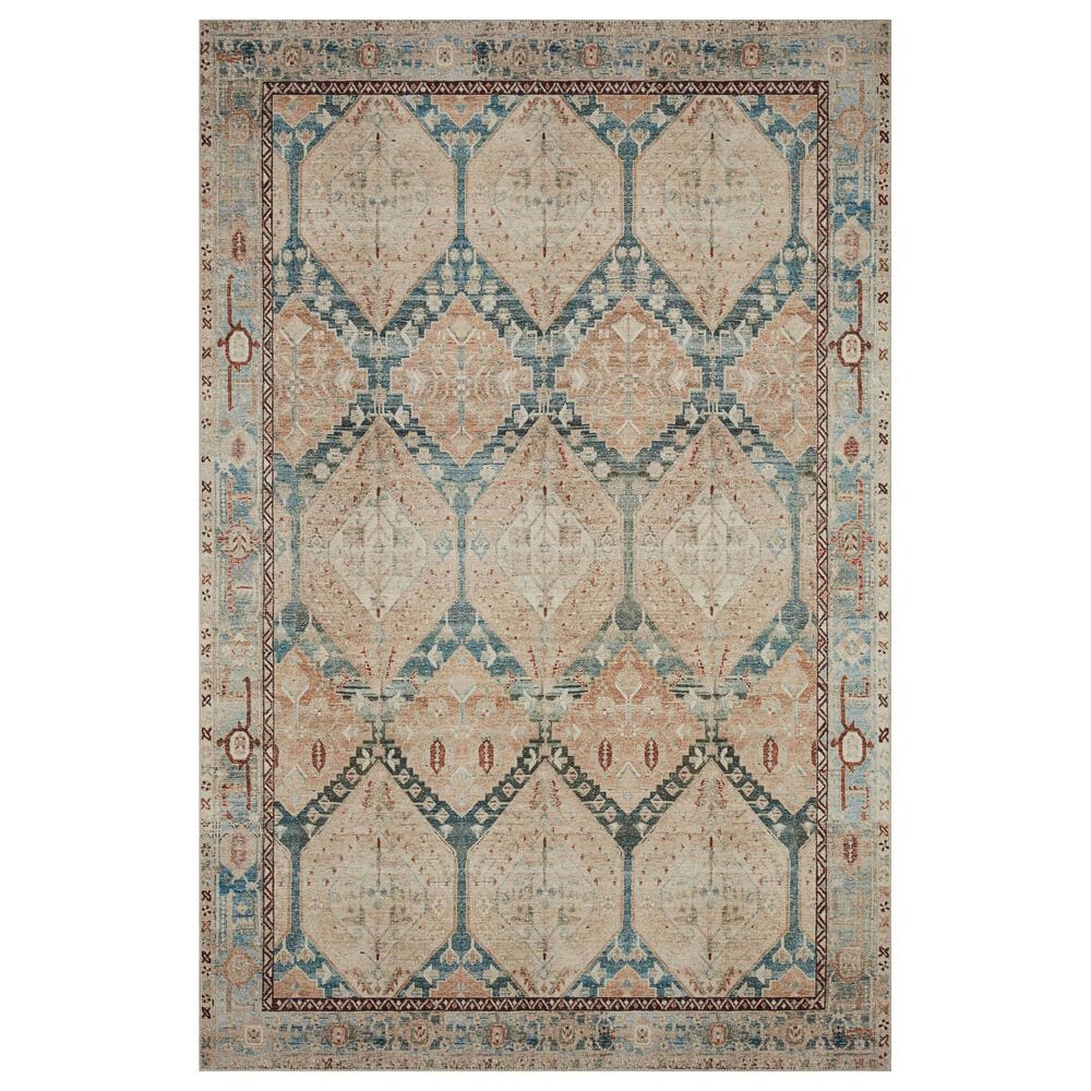 Magnolia Home Lenna LEA-05 5" x 7"6" Denim and Sand Area Rug, , large