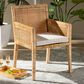 Baxton Studio Karis Arm Chair in Natural, , large