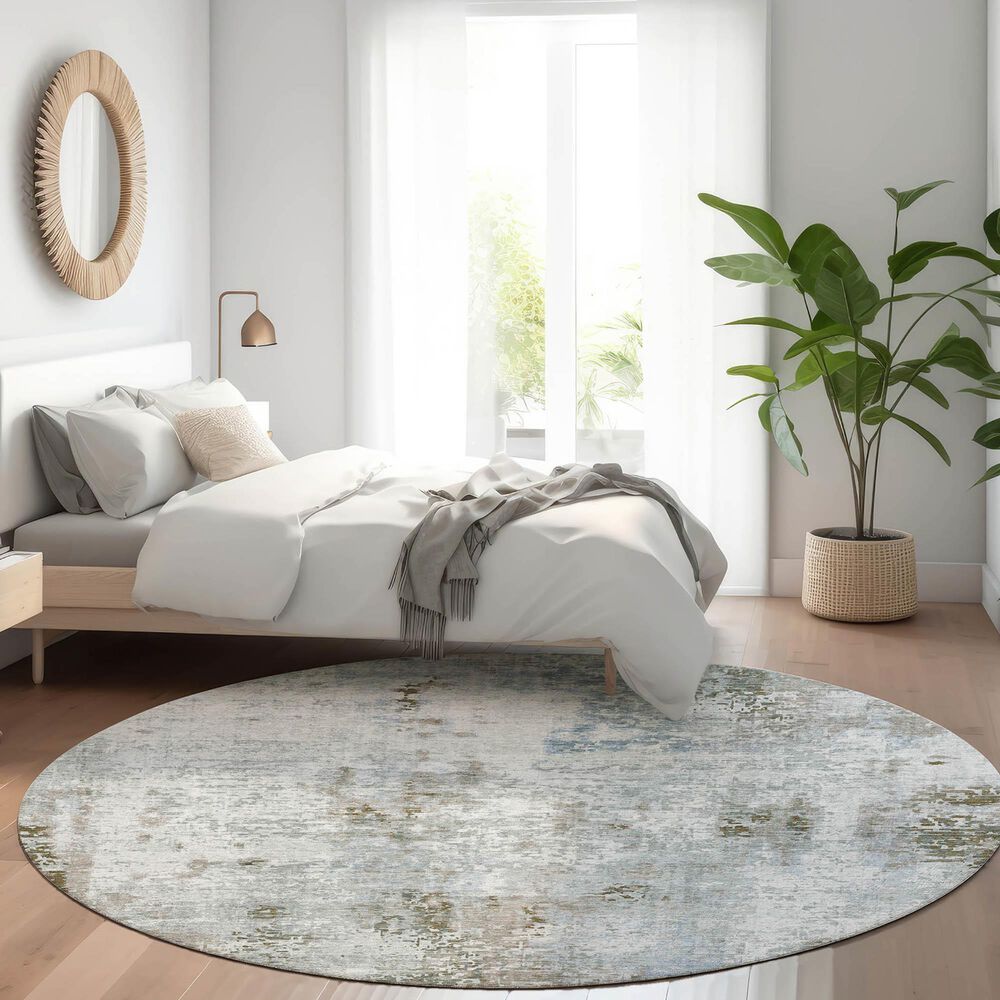 Dalyn Rug Company Kochi KC4 Mocha 8&#39; Round Area Rug, , large