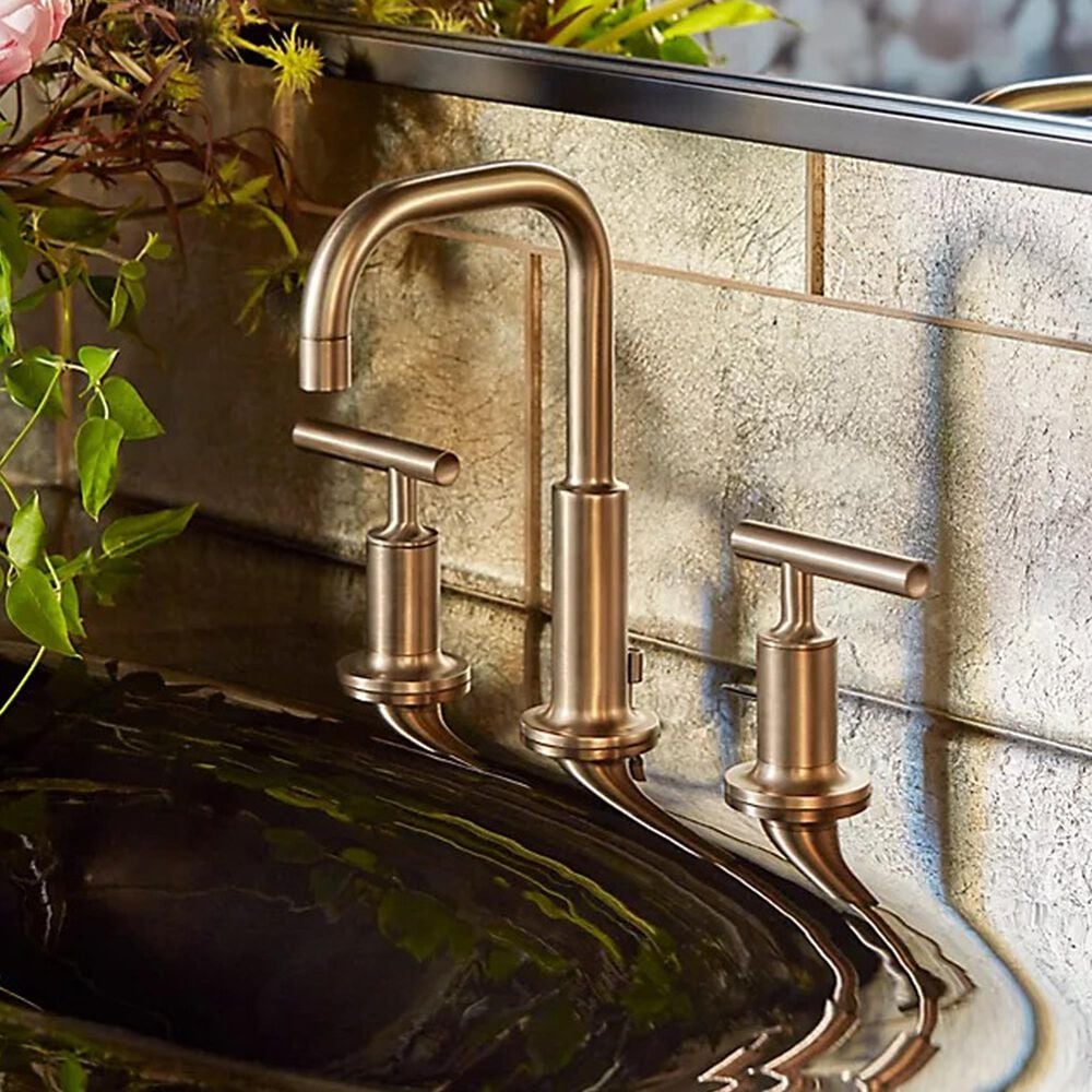 Kohler Purist Widespread Bathroom Sink Faucet in Vibrant Brushed Bronze, , large