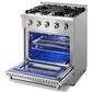 Thor Kitchen 30" Freestanding Professional Gas Range in Stainless Steel, , large