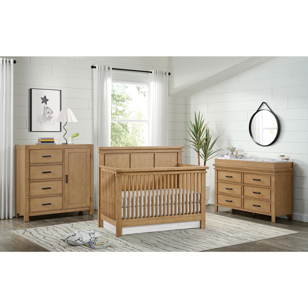 Oxford Baby Mystic 4-Drawer Chifforobe with Door in Honey, , large