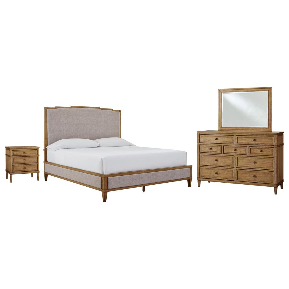 Ashley Sharlance 4-Piece Queen Panel Bedroom Set in Light Brown, , large