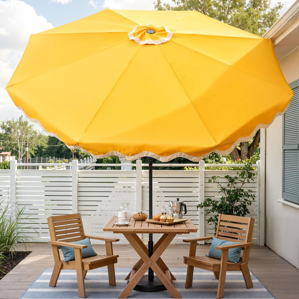 HOMLUX 10' Patio Umbrella in Yellow, , large