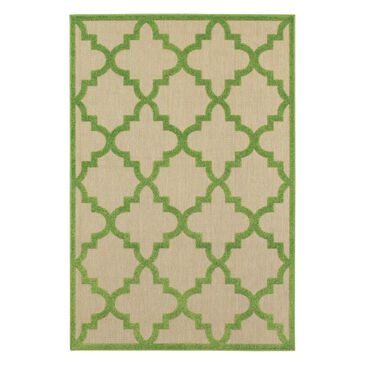 Oriental Weavers Cayman 660F 3"10" x 5"5" Sand/Green Area Rug, , large