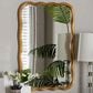 Baxton Studio Fredrika Scalloped Accent Wall Mirror in Antique Gold Leaf, , large