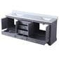 Lexora Home Dukes 80" Double Bathroom Vanity in Dark grey with 2 cm White Quartz Top and Rectangular Sinks, , large