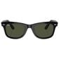 Rayban Glasses Original Wayfarer Classic Sunglasses with G-15 Green Lenses in Polished Black, , large