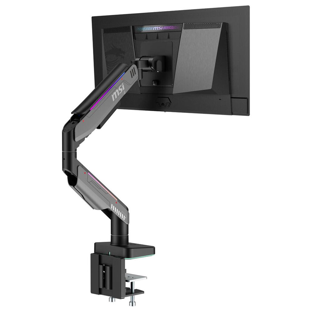 MSI Single Monitor Arm in Matte Black and Painted Gray, , large