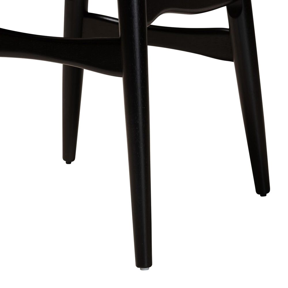 Baxton Studio Tarana Side Chair in Black and Light Brown (Set of 2), , large