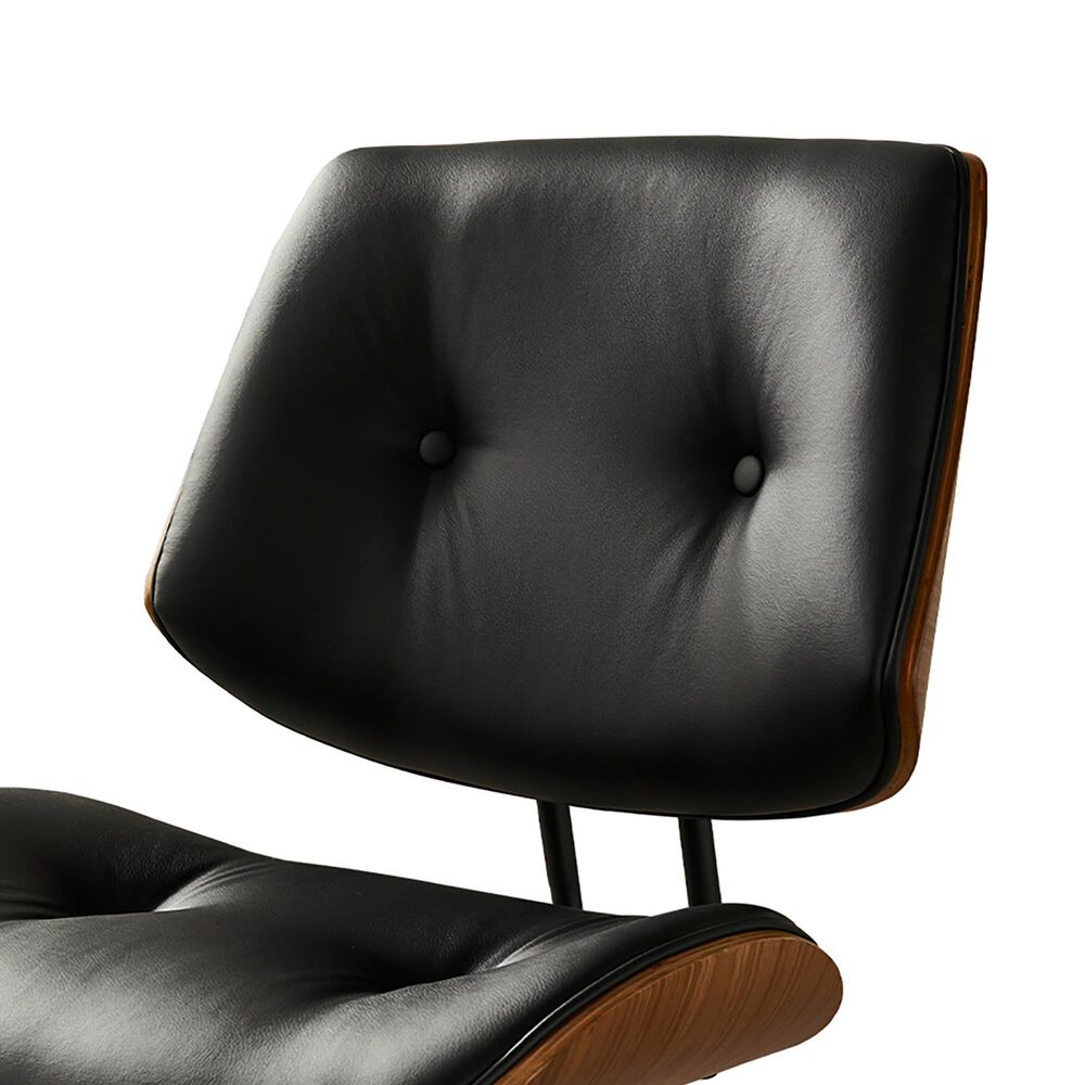 HOMLUX Ergonomic Swivel Office Chair with Button-Tufted Cushion in Black, , large