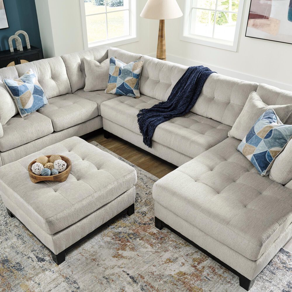 Ashley Maxon Place Oversized Accent Ottoman in Stone, , large