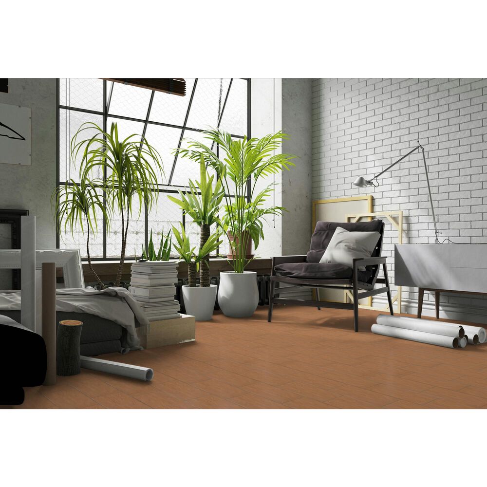 Emser Eclissi Cotto 8" x 9" Hexagon Glazed Porcelain Tile, , large