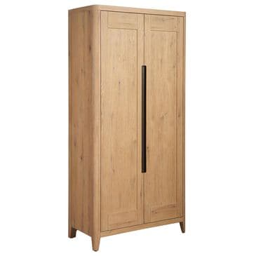 Universal Furniture Modern Wardrobe in Organic Natural Oak with Lighting, , large
