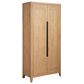 Universal Furniture Modern Wardrobe in Organic Natural Oak with Lighting, , large